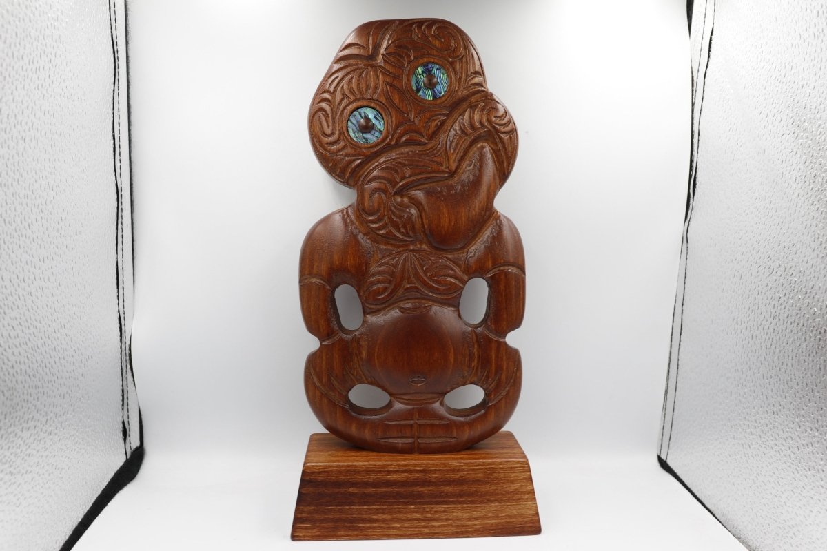 New Zealand Native Wood Tiki on a base WM841B
