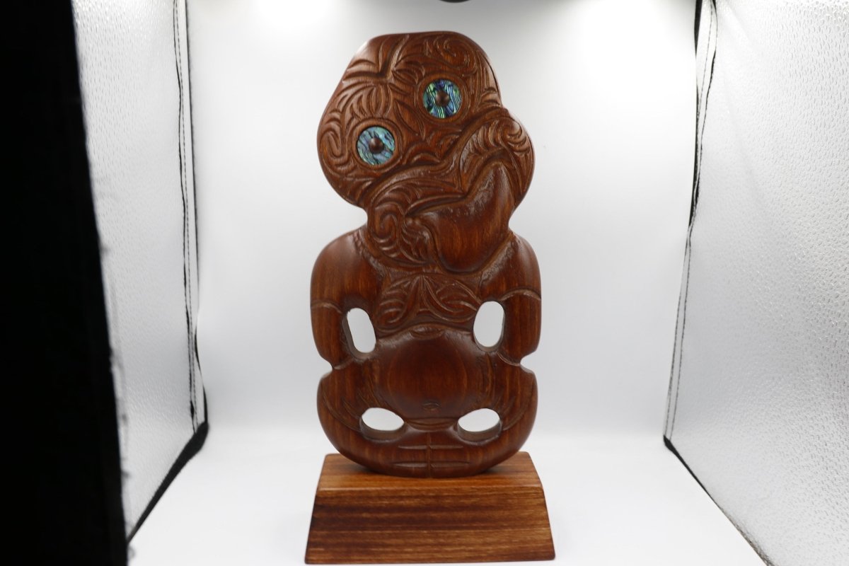 New Zealand Native Wood Tiki on a base WM841B