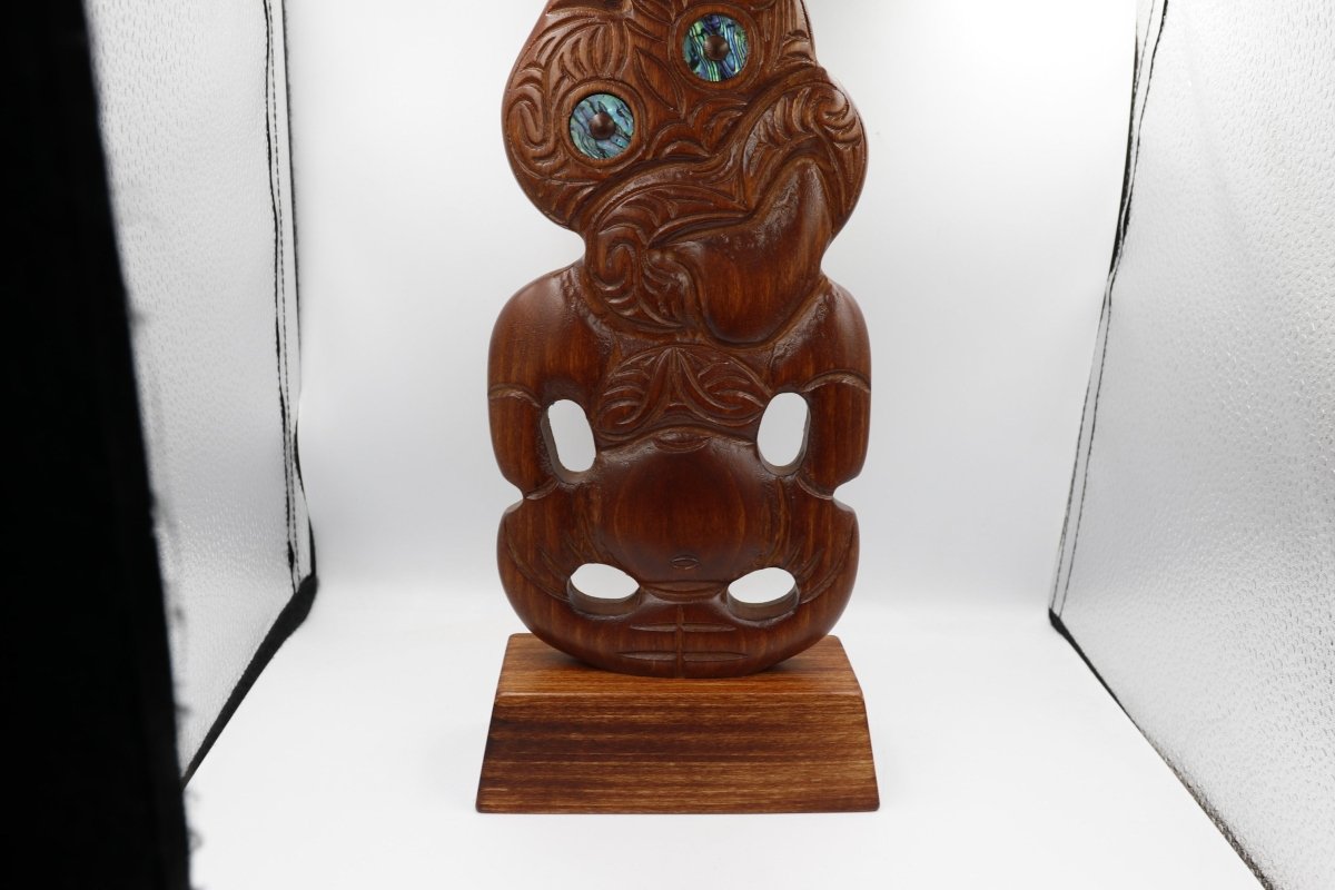 New Zealand Native Wood Tiki on a base WM841B