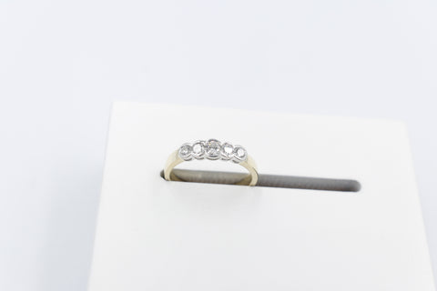9ct Yellow Gold TDW 0.46ct Lab Grown 5 Stone Diamond Ring
