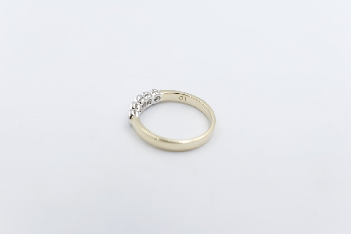 9ct Yellow Gold TDW 0.46ct Lab Grown 5 Stone Diamond Ring