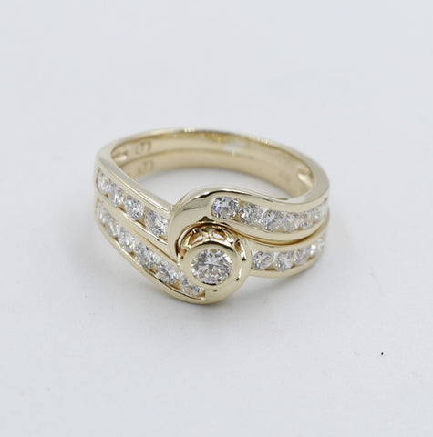 9ct Solid Gold Lab Grown Diamond ring Set SYB2669