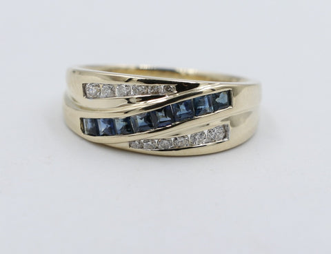 9ct Gold saphhire & Diamond set Ring SYR2955S