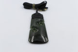 New Zealand Greenstone Toki with Double Koru