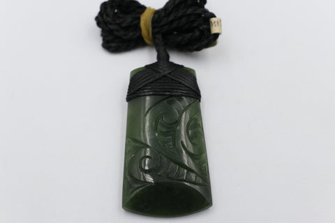 New Zealand Greenstone Engraved Toki 52mm