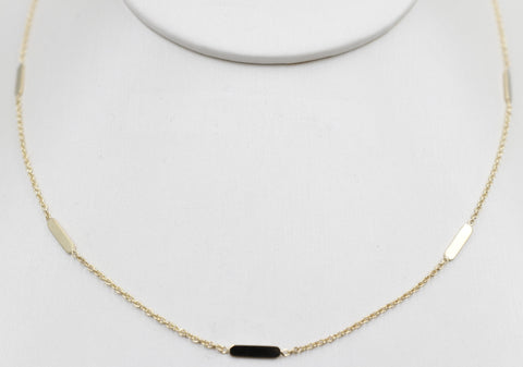 9ct Gold Trace Link Solid round edge Bars 45cm HHX902/4