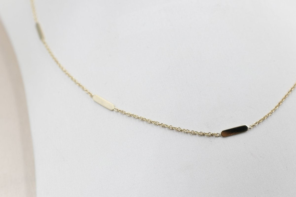 9ct Gold Trace Link Solid round edge Bars 45cm HHX902/4