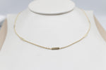 9ct Gold Trace Link Solid round edge Bars 45cm HHX902/4