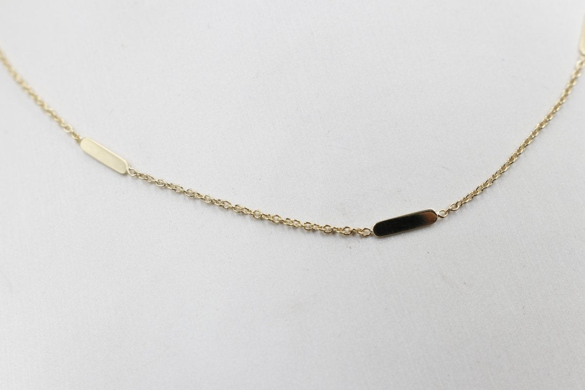 9ct Gold Trace Link Solid round edge Bars 45cm HHX902/4