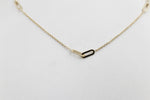 9ct Gold Trace Link with paper clip links  45cm HHY154/4