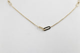 9ct Gold Trace Link with paper clip links  45cm HHY154/4