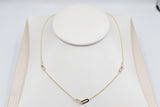 9ct Gold Trace Link with paper clip links  45cm HHY154/4
