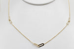 9ct Gold Trace Link with paper clip links  45cm HHY154/4