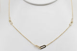 9ct Gold Trace Link with paper clip links  45cm HHY154/4