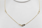9ct Gold Trace Link with paper clip links  45cm HHY154/4