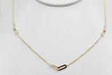 9ct Gold Trace Link with paper clip links  45cm HHY154/4