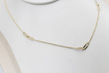 9ct Gold Trace Link with paper clip links  45cm HHY154/4