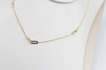 9ct Gold Trace Link with paper clip links  45cm HHY154/4
