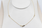 9ct Gold Trace Link with paper clip links  45cm HHY154/4