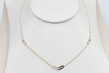 9ct Gold Trace Link with paper clip links  45cm HHY154/4