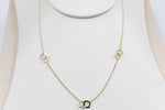 9ct Gold Trace Link with overlapping diamond shape Pendents links HHY153/4