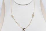 9ct Gold Trace Link with overlapping diamond shape Pendents links HHY153/4