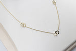9ct Gold Trace Link with overlapping diamond shape Pendents links HHY153/4
