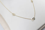 9ct Gold Trace Link with overlapping diamond shape Pendents links HHY153/4