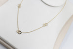 9ct Gold Trace Link with overlapping diamond shape Pendents links HHY153/4