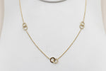 9ct Gold Trace Link with overlapping round shape Pendents HHY153/4