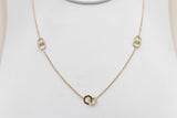 9ct Gold Trace Link with overlapping round shape Pendents HHY153/4