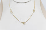9ct Gold Trace Link with overlapping round shape Pendents HHY153/4