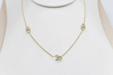 9ct Gold Trace Link with overlapping round shape Pendents HHY153/4