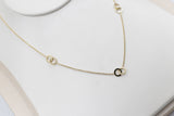 9ct Gold Trace Link with overlapping round shape Pendents HHY153/4