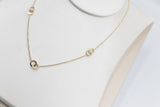 9ct Gold Trace Link with overlapping round shape Pendents HHY153/4