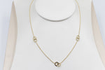 9ct Gold Trace Link with overlapping round shape Pendents HHY153/4