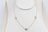 9ct Gold Trace Link with overlapping round shape Pendents HHY153/4