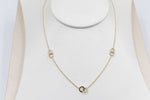 9ct Gold Trace Link with overlapping round shape Pendents HHY153/4