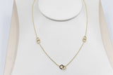 9ct Gold Trace Link with overlapping round shape Pendents HHY153/4