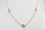 9ct Gold Trace Link with overlapping round shape Pendents HHY153/4
