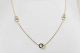 9ct Gold Trace Link with overlapping round shape Pendents HHY153/4