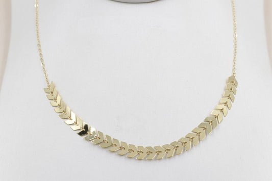 9ct Gold Trace Link with arrow shape pendents HHX802/1