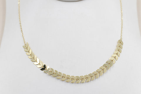 9ct Gold Trace Link with arrow shape pendents HHX802/1