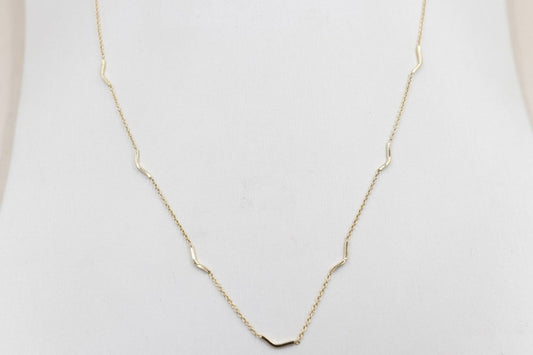 9ct Gold Trace Link with solid curved Links HHY312/1