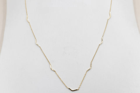 9ct Gold Trace Link with solid curved Links HHY312/1