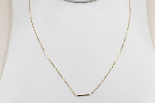 9ct Gold Trace Link with Elongated Links HHY315/1
