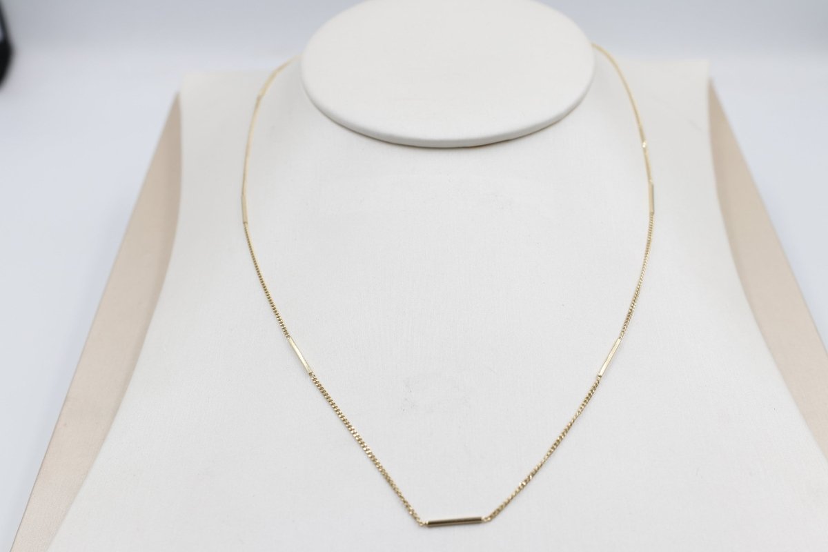 9ct Gold Trace Link with Elongated Links HHY315/1