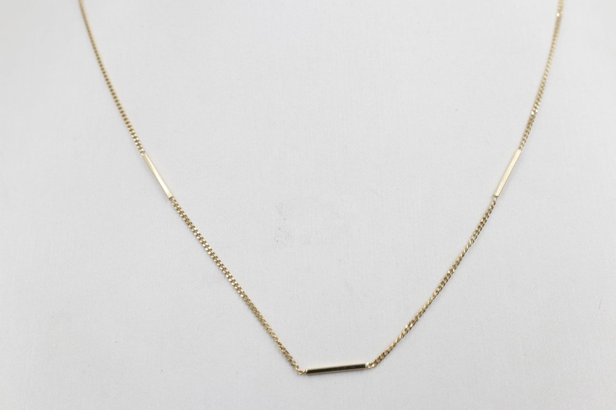 9ct Gold Trace Link with Elongated Links HHY315/1
