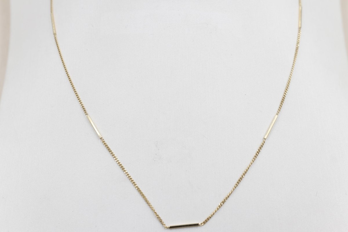 9ct Gold Trace Link with Elongated Links HHY315/1
