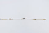 9ct Gold Trace link with paper clip pendents bracelet HHY454/41